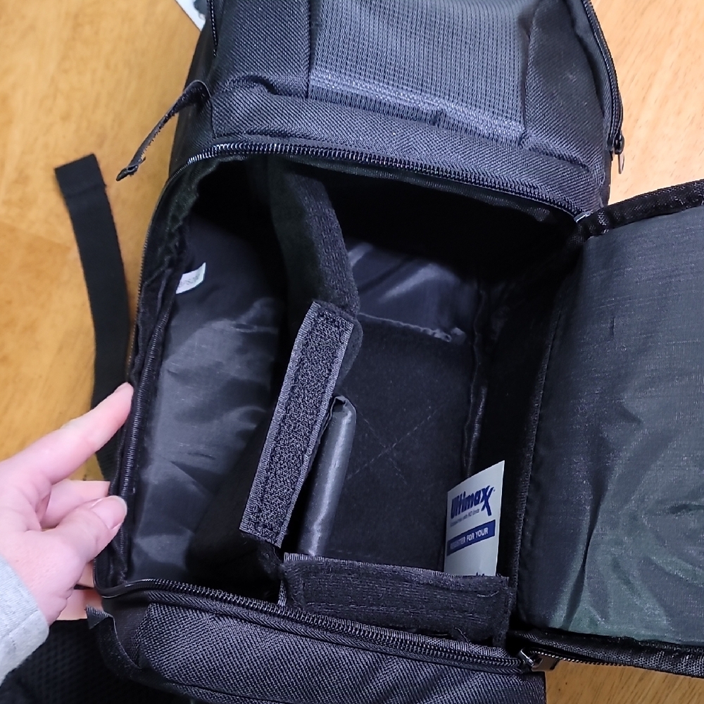 Compact Black Sling Backpack - Picture 7 of 11